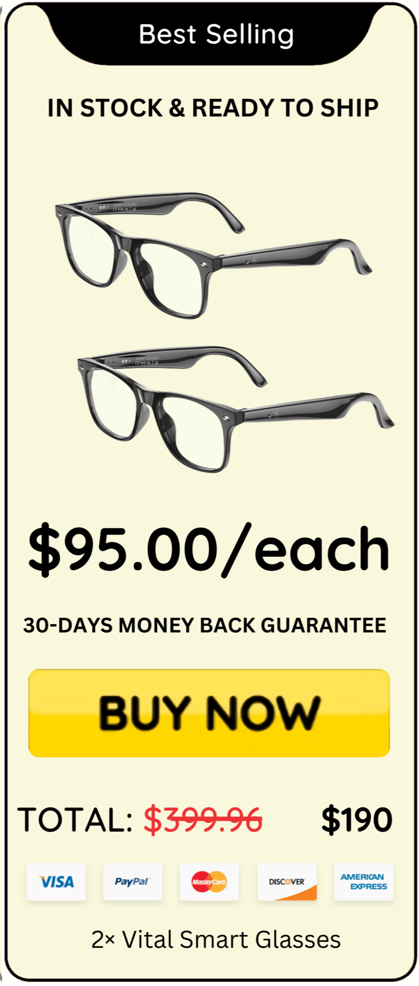 Vital Smart Glasses offer price